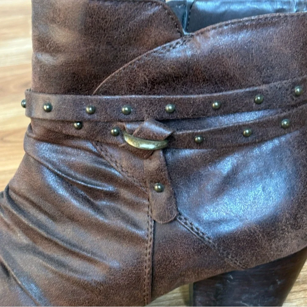 BARE TRAPS BARETRAPS RAINLY BROWN ANKLE BOOTS‎ BOOTIES WOMENS 8 M